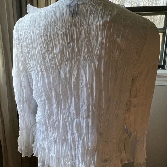 Studio 1940 ruffled blouse with tank with beading and sequin design - Picture 4 of 5